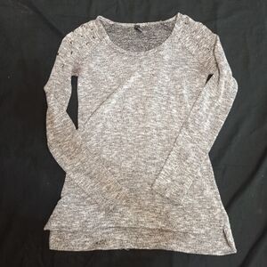 Womens Windsor Long Sleeve With Punk Nails Grey Size S/M